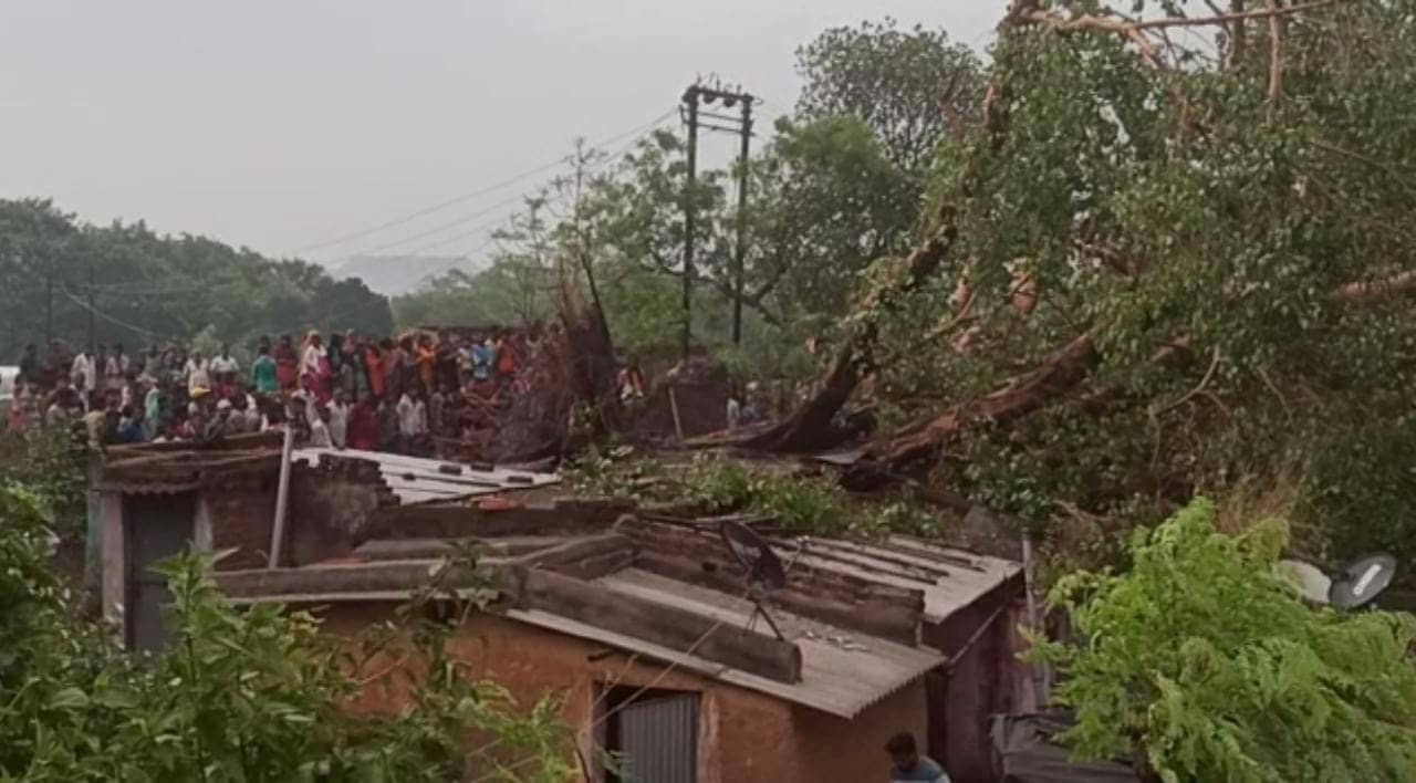 तेज आंधी से कई जगह गिरे पेड़,  एक बच्ची की मौत . दो घायल