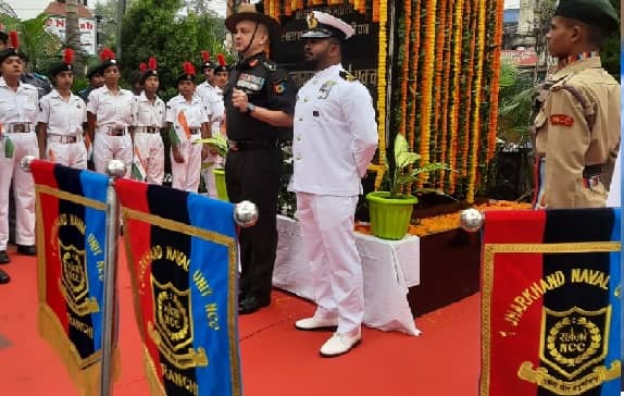 कारगिल विजय दिवस : परमवीर अल्बर्ट एक्का चौक पर वीरों को किया गया याद,  शहादत को किया सलाम