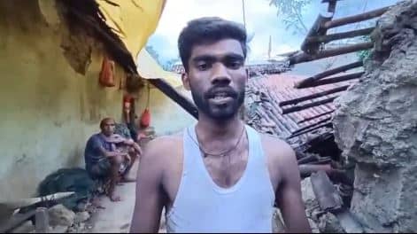 लगातार बारिश से 4 कच्चे मकान भरभरा कर गिरे, बाल-बाल बचा पूरा परिवार