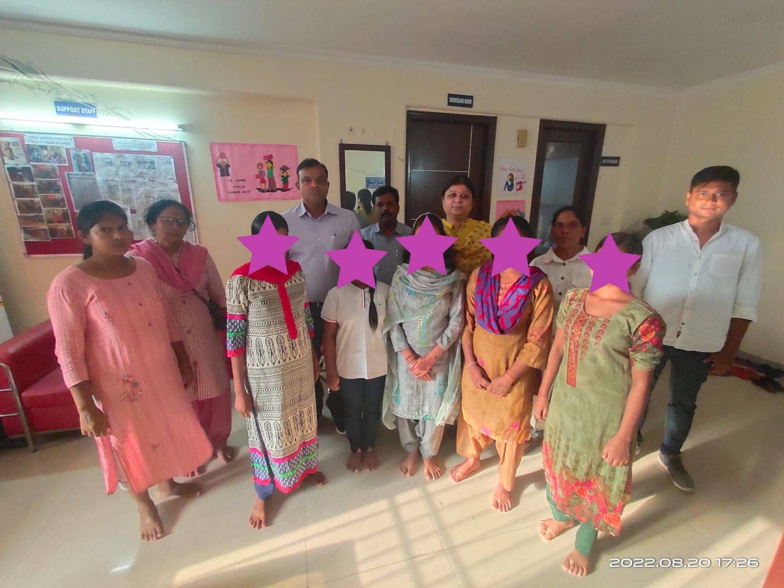 मानव तस्करी की शिकार झारखंड की 4 बच्चियों एवं 1 महिला को दिल्ली में कराया गया मुक्त