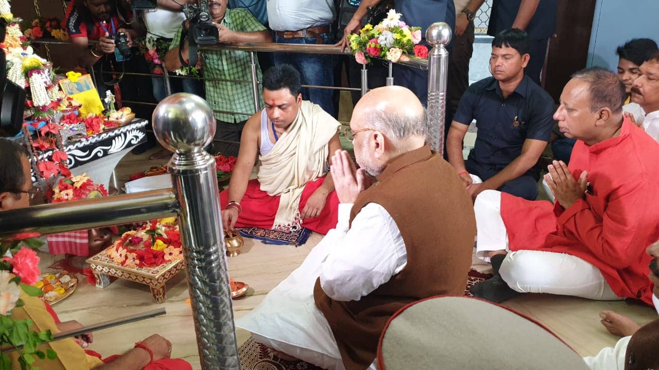 किशनगंज दौरे पर अमित शाह, बूढ़ी काली मंदिर में की पूजा-अर्चना, जानिये क्या है इसकी मान्यता