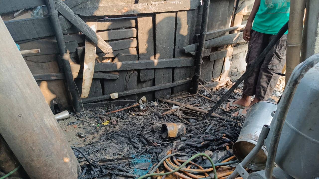 वेल्डिंग दुकान में आग, बड़ा हादसा टला