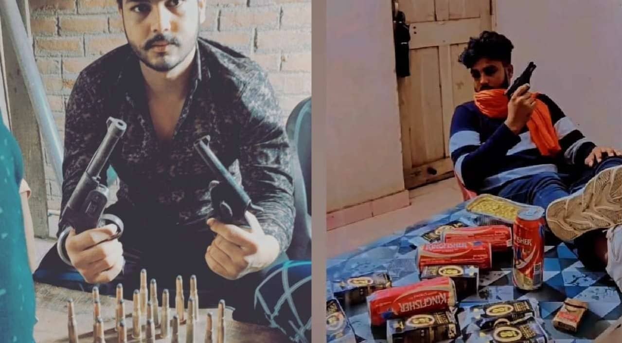 हाथ में पिस्तौल और साथ में शराब, देखिए इस रंगबाज का रंगीन वायरल वीडियो 