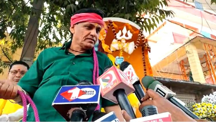 हाजीपुर में महाशिवरात्रि के मौके पर भव्य शिव बारात, गृह राज्य मंत्री नित्यानंद राय बने शिवजी के गाड़ीवान 