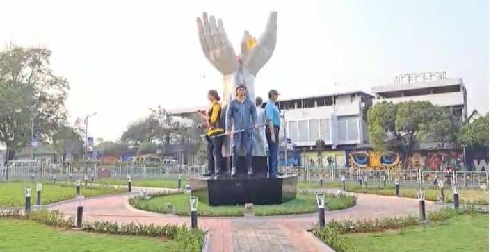 जमशेदपुर में कोविड वॉरियर पार्क का हुआ निर्माण, कोविड के दौरान पूरे देश की तस्वीर को दर्शाया गया