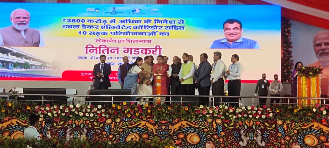 केंद्रीय परिवहन मंत्री नितिन गडकरी ने कोल्हान को दिया 38 सौ करोड़ का सौगात, 10 परियोजनाओं का किया शिलान्यास