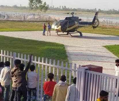 भगवान की धरती पर हेलीकाप्टर सेवा, श्रद्धालुओं की उमड़ी भीड़