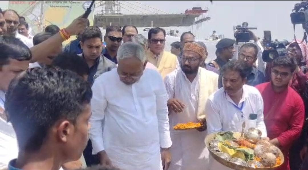 सिमरिया धाम के निर्माण का सीएम नीतीश ने किया शिलान्यास, 18 महीने में बनकर होगा तैयार