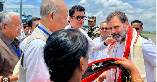 मणिपुर में राहुल गांधी के काफिलें को पुलिस ने रोका, हिंसा प्रभावित इलाके का दौरा करने वाले थे
