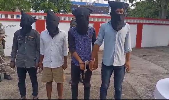 कुख्यात आशीष मिश्रा गिरोह के 4 सक्रिय गिरफ्तार, पिस्तौल समेत अन्य समान बरामद