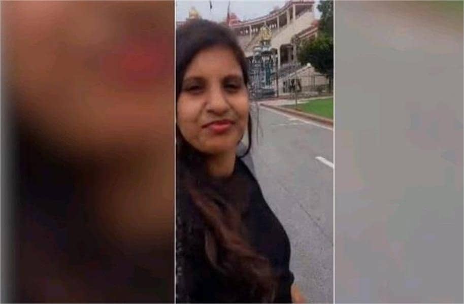 पाकिस्तान से अंजू का आया पहला सेल्फी, बाघा बॉर्डर पर दिख रही थी काफी खुश