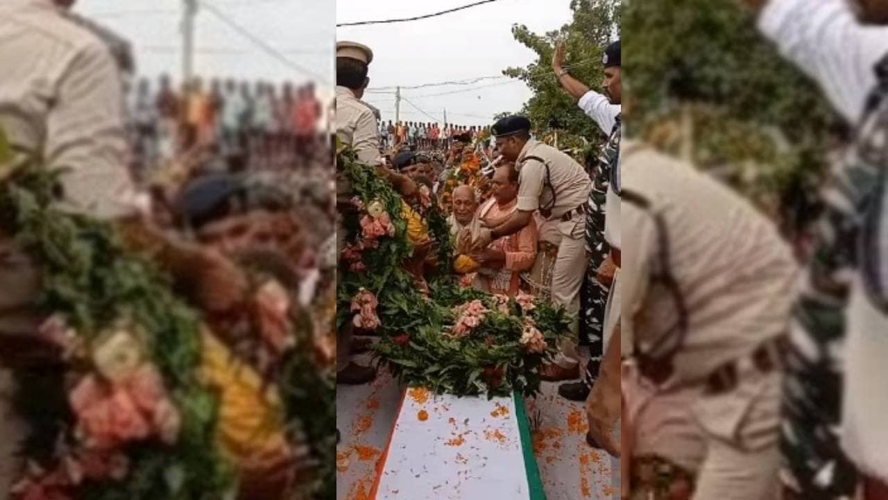 नम आंखें और दिल में गुस्सा, शहीद जवान अजय राय के अंतिम यात्रा में उमड़ी भीड़, भारत माता के जयकारे से गूंज उठा देवरी