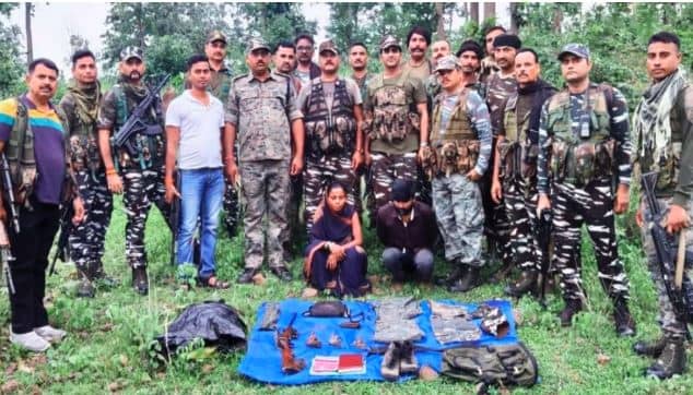 खतरनाक नक्सली शंकर राम और उसकी पत्नी गिरफ्तार, सीआरपीएफ ने धर दबोचा