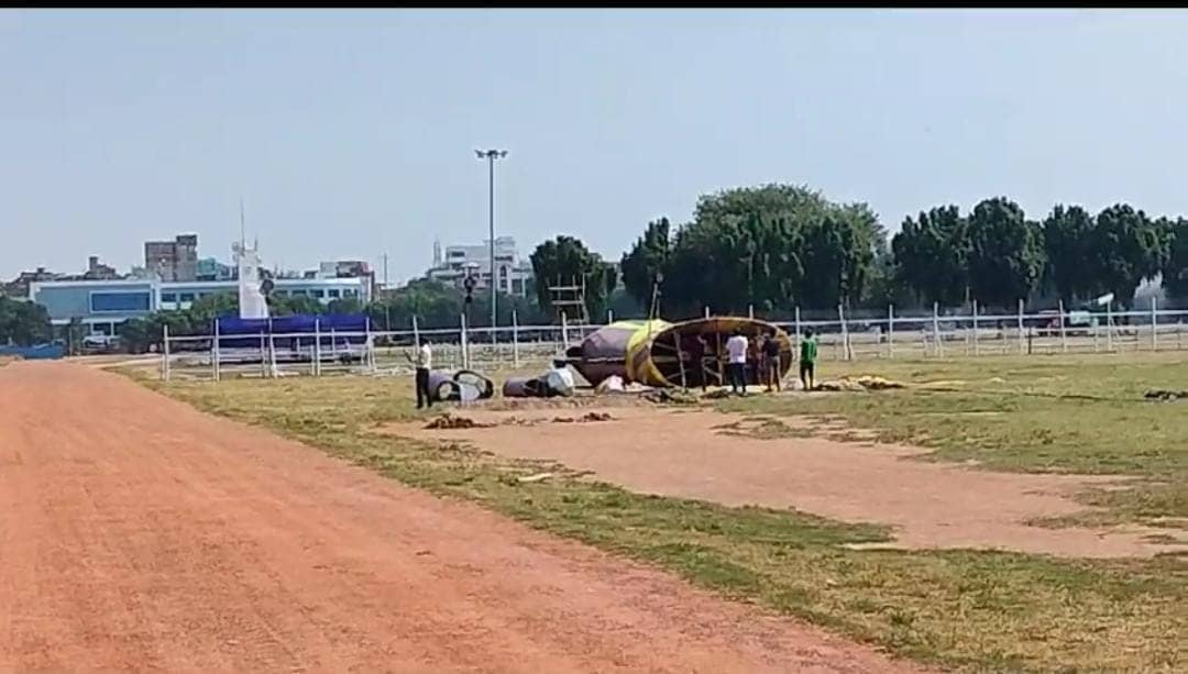 पटना: ऐतिहासिक गांधी मैदान में जोरों शोरों से चल रही है रावण दहन की तैयारी, पढें क्या है सुरक्षा के इंतजाम 