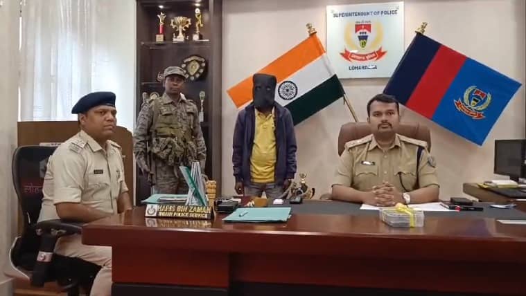 लोहरदगा में TPC संगठन का नक्सली गिरफ्तार, निर्माण कंपनियों के नाम पर मांग रहा था लेवी