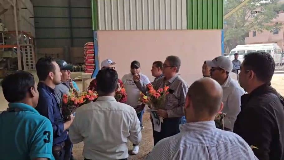 औद्योगिक विकास देखने गुमला पहुंचे विदेशी मेहमान, राइस मिल की टेक्नोलॉजी का लिया जायजा 