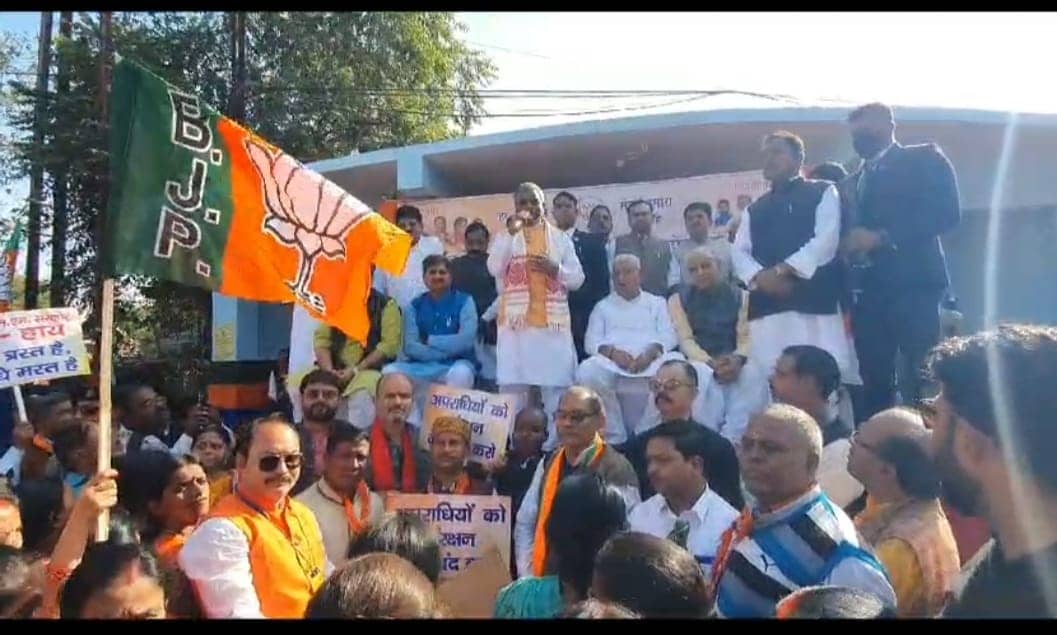 धनबाद में भाजपा का जन आक्रोश रैली :बाबूलाल मरांडी के निशाने पर रहे हेमंत सोरेन 