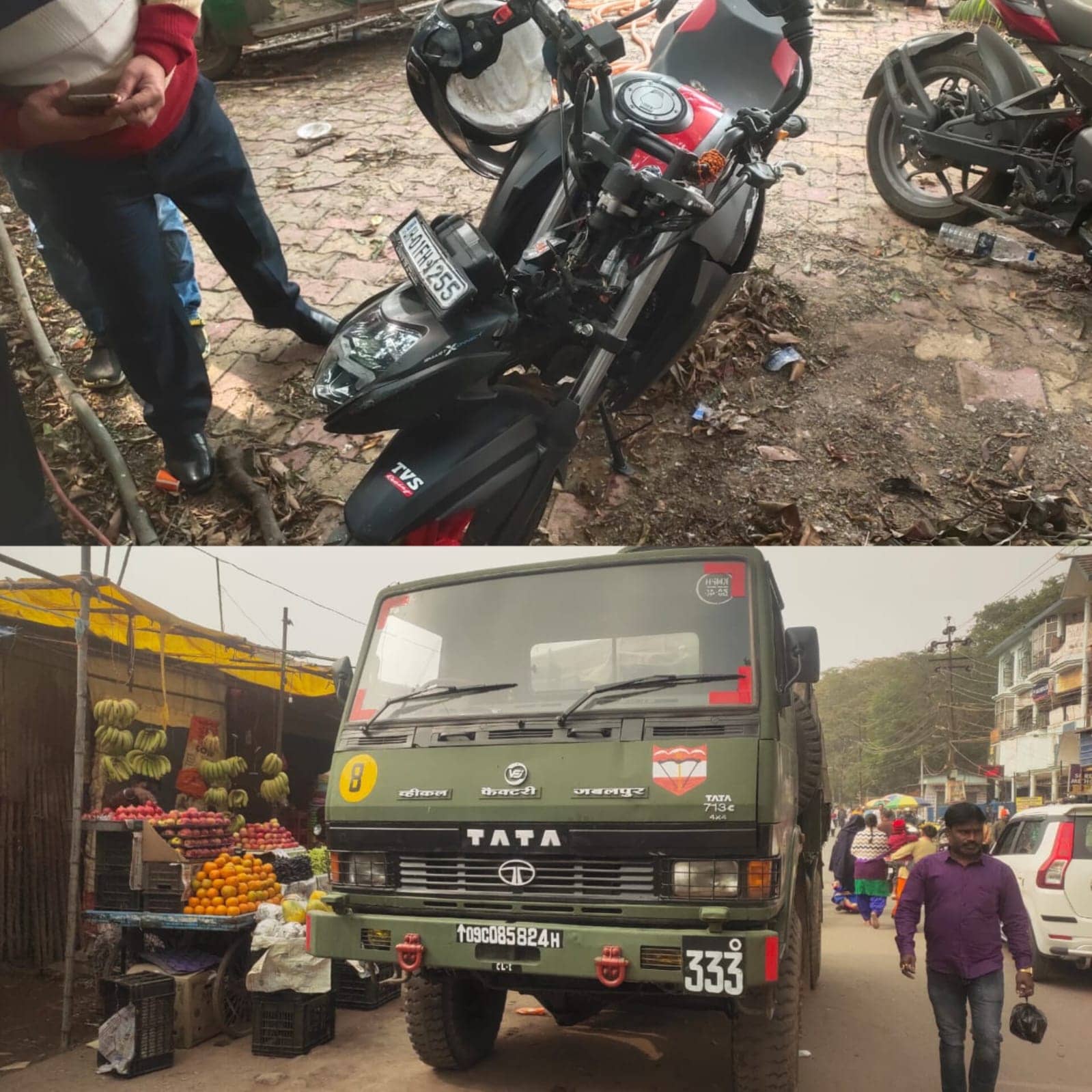 रांची: आर्मी की ट्रक से टकराया बाइक सवार,मौके पर हुई मौत