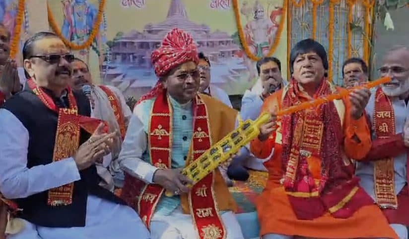 भगवामय हुई राजधानी रांची, हर तरफ जय श्री राम की गूंज,  देखिए कैसे राम भक्ति में लीन हुए बाबूलाल