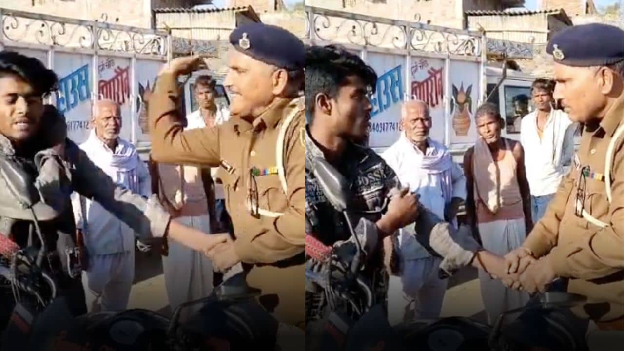 वाहन जांच के दौरान पुलिसकर्मी ने युवक को मारा थप्पड़, पूर्व में भी सस्पेंड हो चुका है पुलिसकर्मी,  एसपी ने लिया ये एक्शन