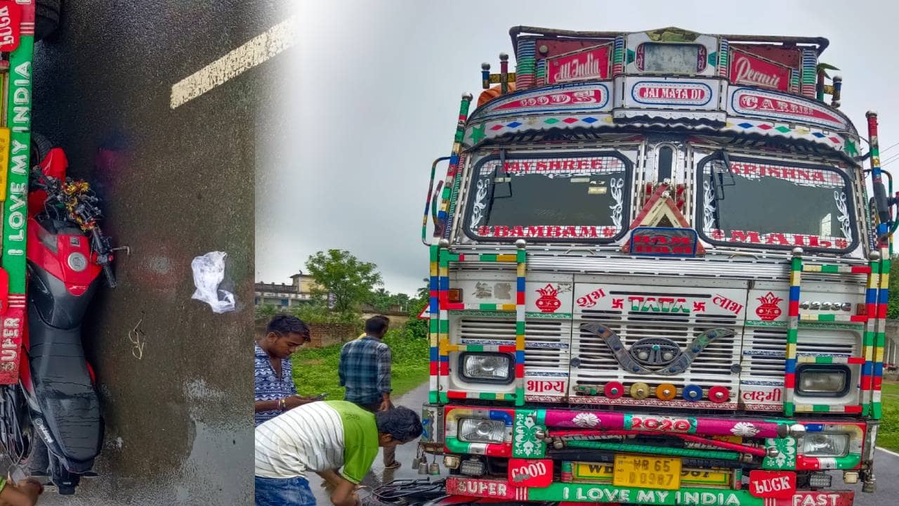 ट्रक और बाइक की जोरदार भिड़ंत, मौके पर बाइक चालक और सवार दोनों की मौत