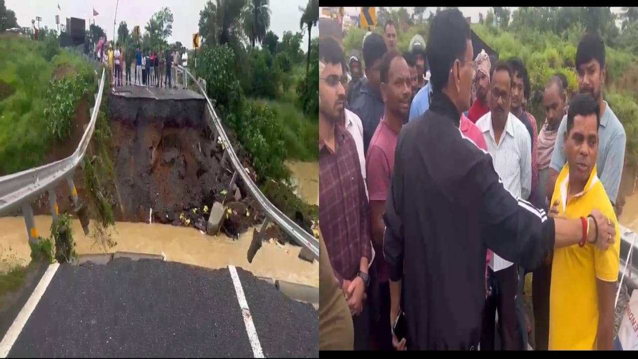 लोहरदगा मार्ग पर मांडर के पास बना पुल लगातार दूसरे साल बहा, जायजा लेने मौके पर पहुंचे संजय सेठ