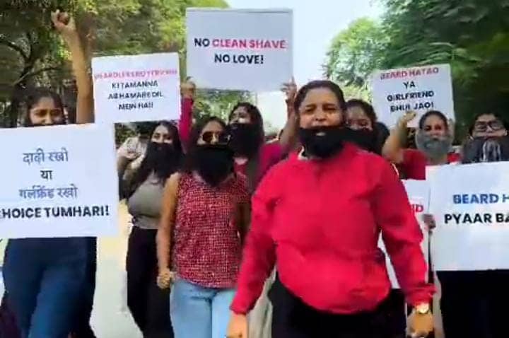 दाढ़ी हटाओ, प्यार बचाओ.. नारे के साथ लड़कियों ने अपने बॉयफ्रेंड को दी चेतावनी,जानिए रोचक मामला