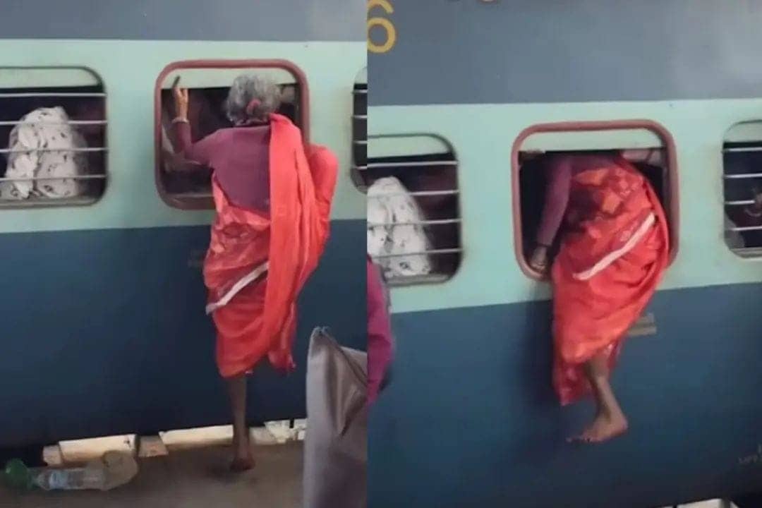 Viral Video: कुंभ नहाने का ऐसा क्रेज़ कि बूढ़ी अम्मा ने खिड़की से ट्रेन में मारी एंट्री, कॉन्फ़िडेंस देख लोग बोले- 'दादी को 21 तोपों की सलामी दी जाए'
