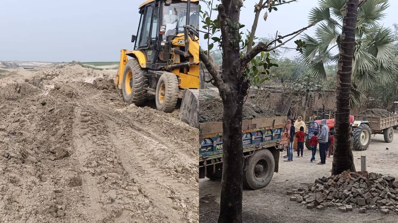 राजमहल के पहाड़ियों को नास्तानबूत करने के बाद खनन माफियाओं के निशाने पर गंगा नदी, अवैध रूप से मिट्टी लेकर जा रहे ट्रैक्टर व बाईक की चपेट में आने से एक की मौत 