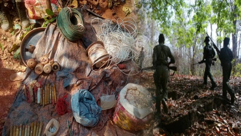 सरंडा के जंगल में तबाही का समान बरामद,नक्सलियों को सुरक्षा बल ने दी बड़ी चोट