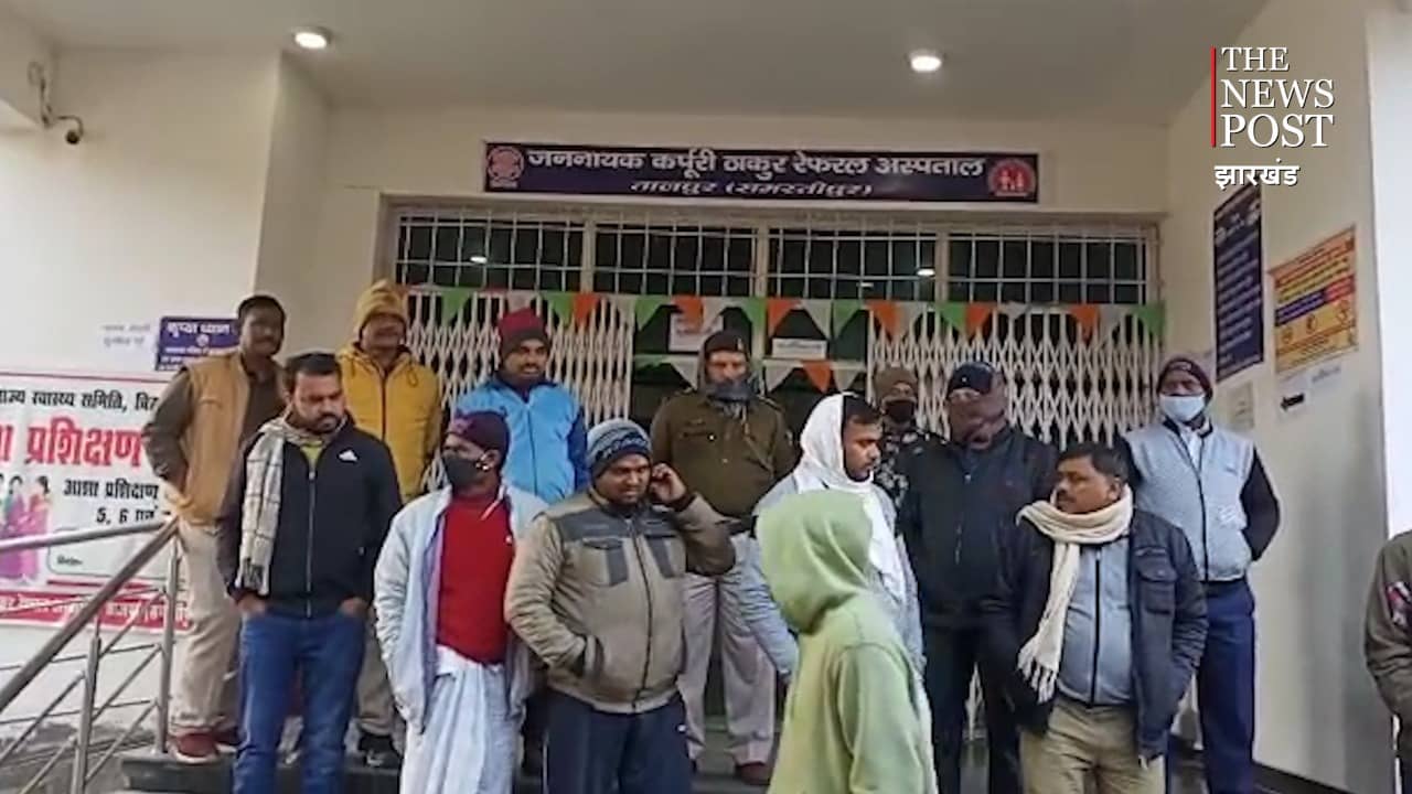 यात्री बस के चालक को अपराधियों ने गोली मारी, विरोध में ग्रामीणों ने जाम किया एनएच 28