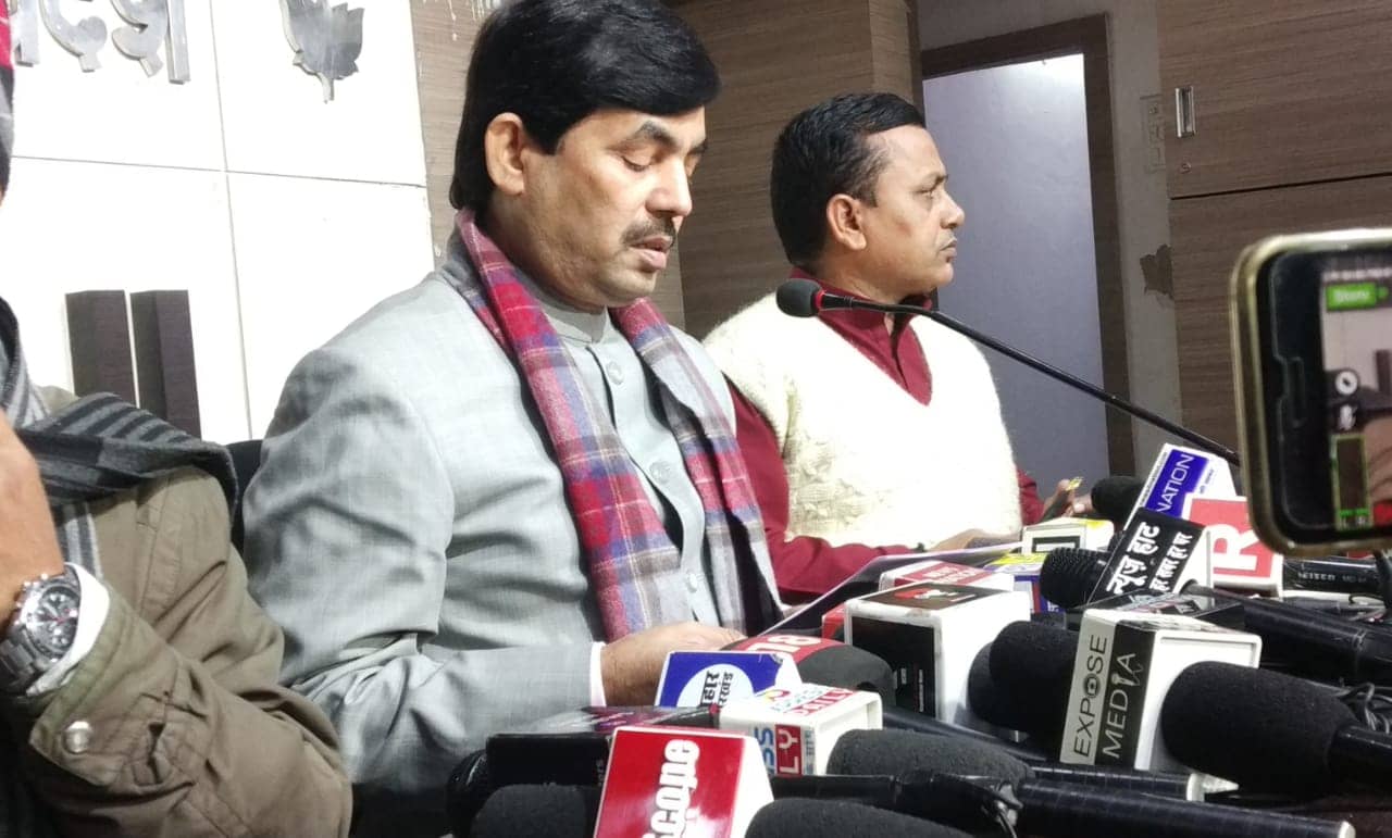 पूर्व उपराष्ट्रपति का बयान गैर-जिम्मेदाराना, वंदे मातरम् गाने से भी किया था इंकार: शाहनवाज हुसैन