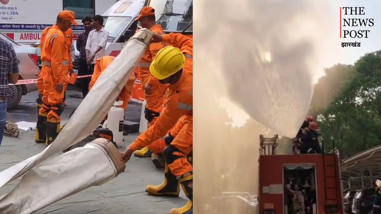 रांची: सिविल डिफेंस मॉक ड्रिल में सायरन बजा, सिखाए गए हमले से बचने के तरीके, इलाके में सुरक्षा बल तैनात