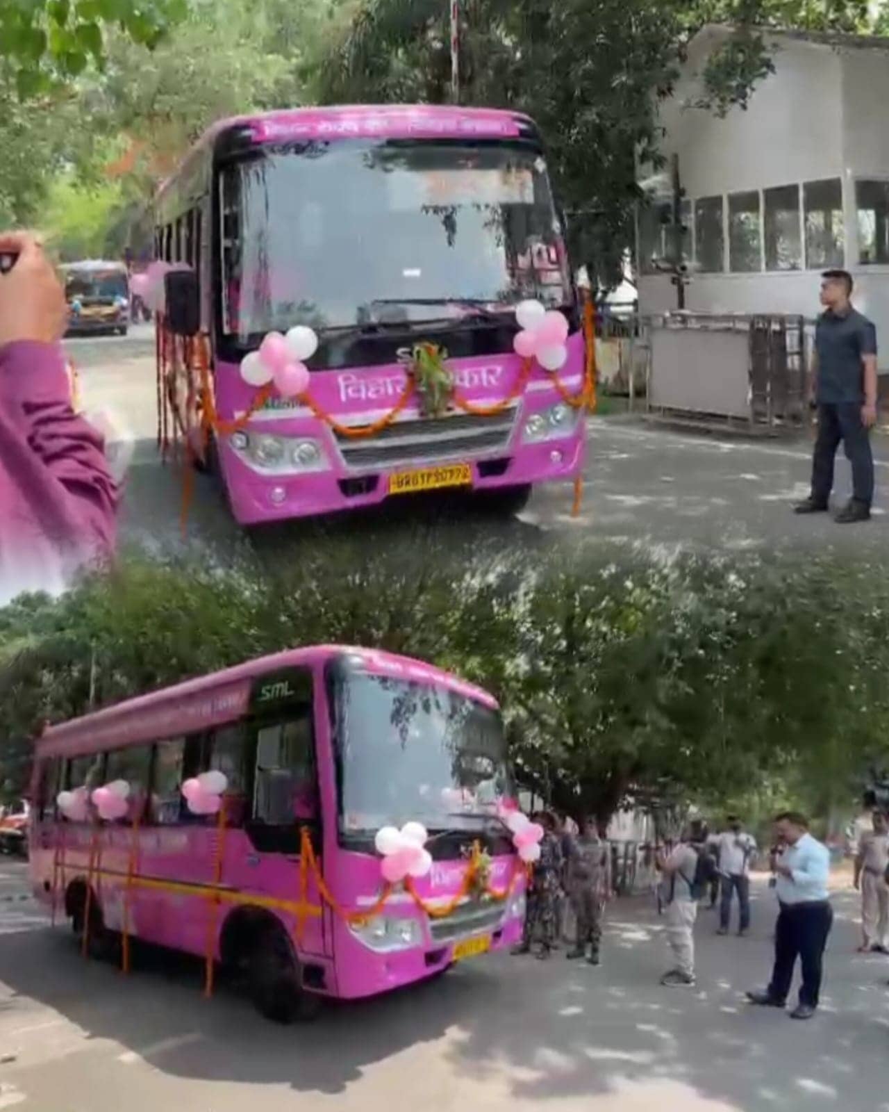 बिहार में महिलाओं की सुरक्षा और सुविधा के लिए पिंक बसों की शुरुआत, CM नीतीश कुमार ने दिखाई हरी झंडी