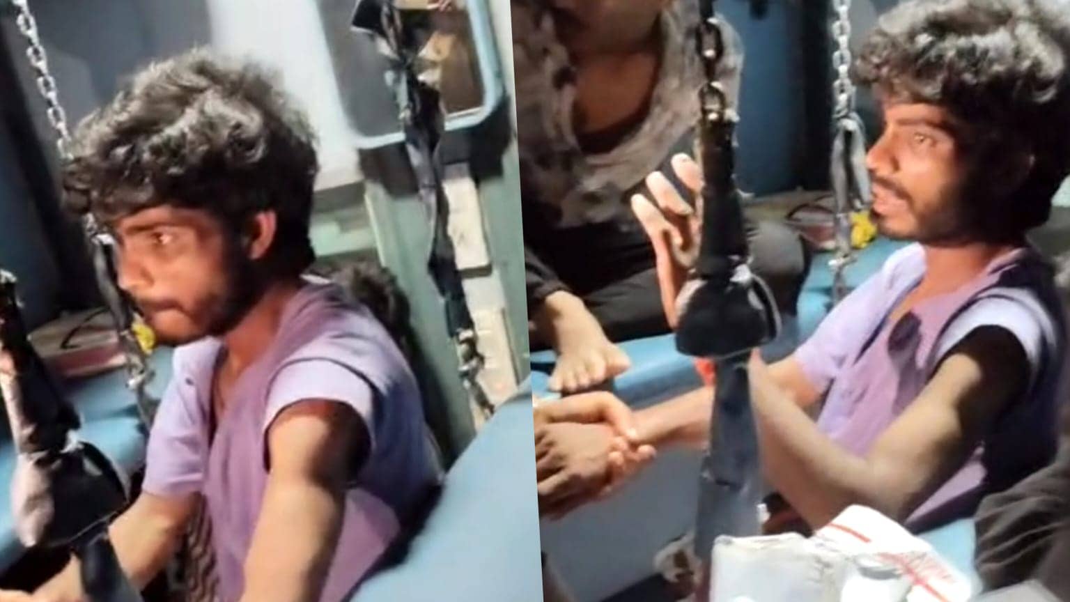 चलती ट्रेन में iphone चुराते रंगे हाथ पकड़ा गया चोर, यात्रियों ने कर दी जमकर कुटाई, पिता का नाम पूछे जाने पर भूल गया नाम