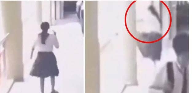 OMG! ऐसा क्या हुआ कि स्कूल की चौथी मंजिल से अचानक कूद गई 10वीं की छात्रा, CCTV में कैद हुई लाइव मौत देखें-VIDEO