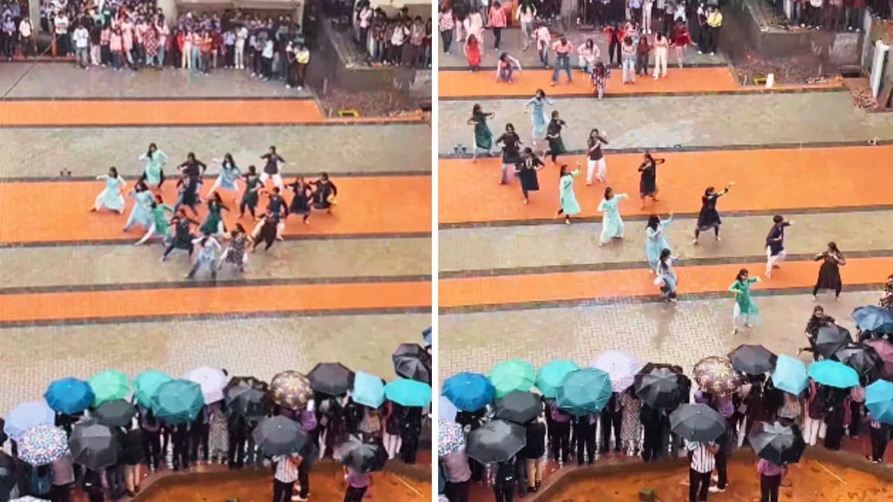 इंजीनियरिंग कॉलेज के छात्रों ने हनुमान चालीसा पर किया भरतनाट्यम डांस, झमाझम बारिश के बीच जब नहीं रुके कदम तो जमकर हुई तारीफ, देखिए Video 