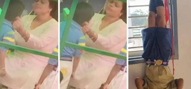 स्कूल है कि हैवानों का अड्डा ? मासूम को पहले खूब पीटा फिर खिड़की से उल्टा लटकाया, VIDEO VIRAL होते ही उड़े परिजनों के होश