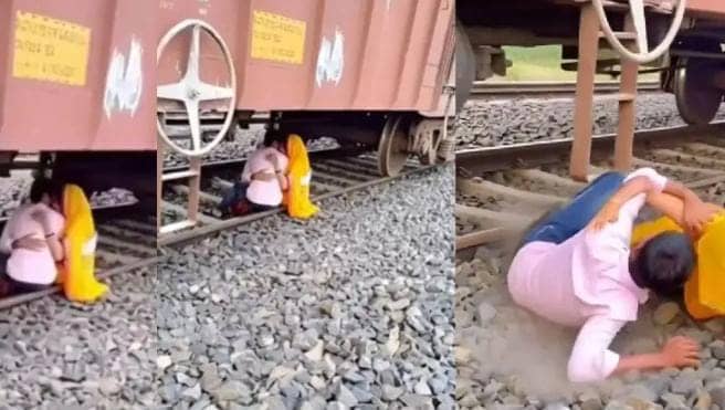 OMG! दुनिया से नजरे बचाकर इस कपल ने KISS करने के लिए खोजी ऐसी खतरनाक जगह कि VIDEO देख उड़ गए सबके होश