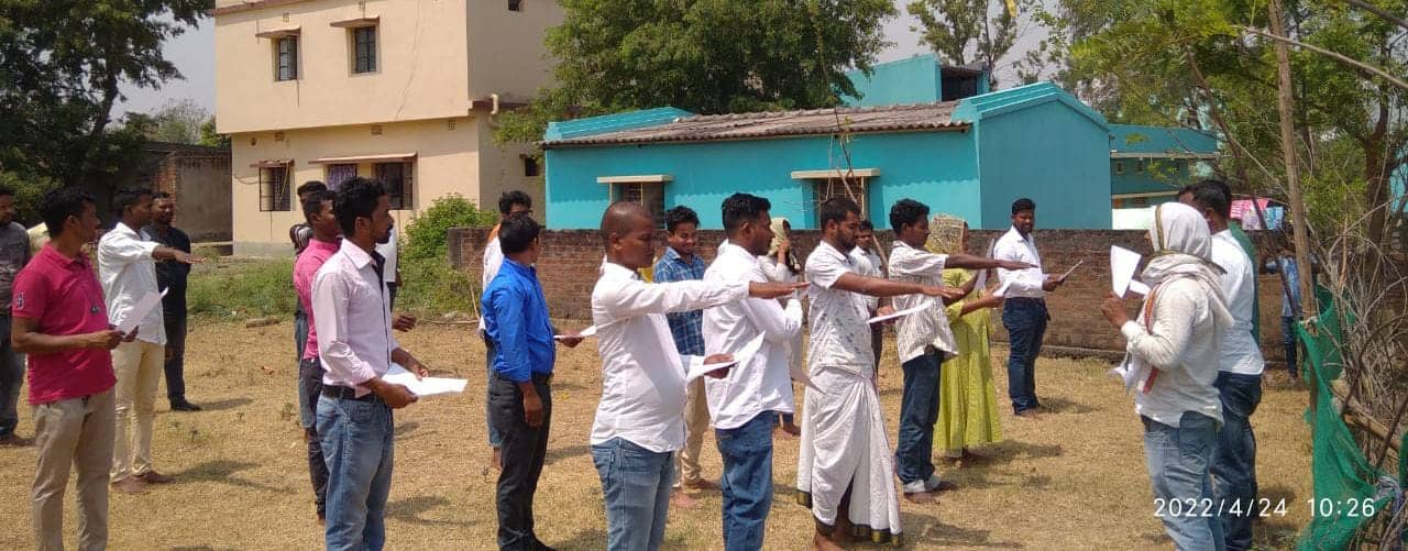 आदिवासी हो समाज युवा महासभा का शपथ  ग्रहण समारोह,  पद और गोपनीयता की दिलाई गई शपथ