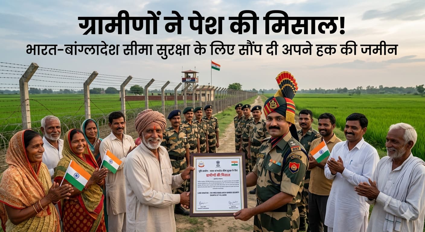 पश्चिम बंगाल: ग्रामीणों ने पेश की मिसाल! भारत-बांग्लादेश सीमा सुरक्षा के लिए दान की अपनी जमीन