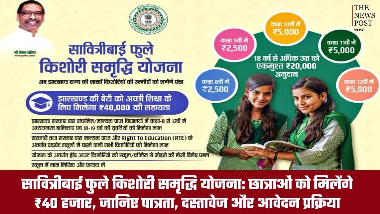 सावित्रीबाई फुले किशोरी समृद्धि योजना: छात्राओं को मिलेंगे ₹40 हजार, जानें कैसे मिलेगा लाभ