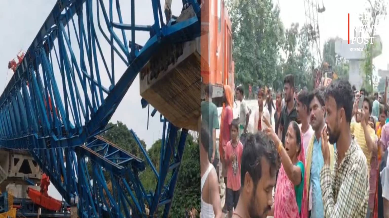 वैशाली में निर्माण के दौरान गिरा पुल का लॉन्चर,  6 कर्मचारी घायल, दो की हालत गंभीर