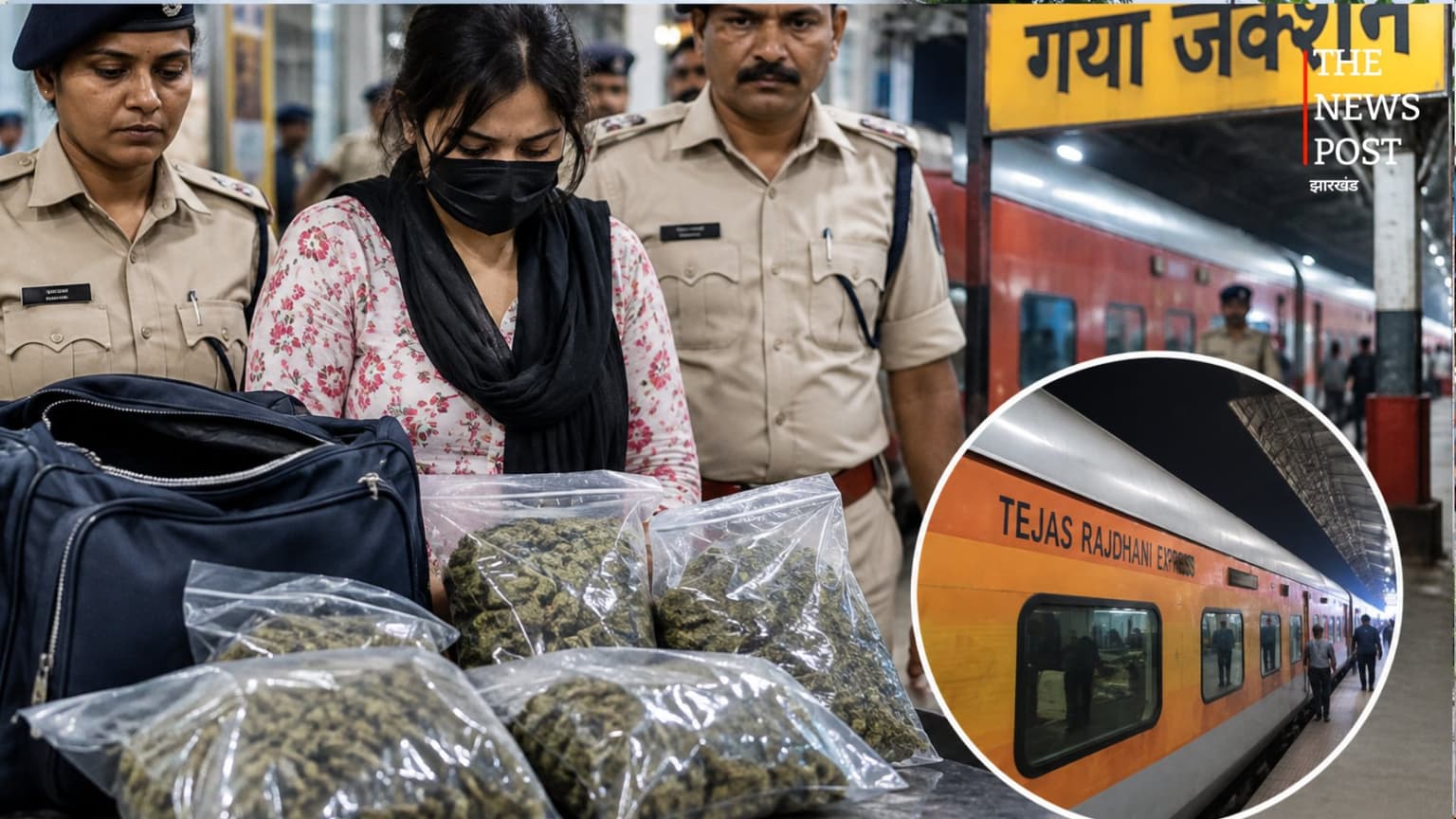 बिहार में नशे की तस्करी में महिलाएं आगे! शराब के बाद गया जंक्शन से गांजे के साथ महिला गिरफ्तार, मचा हड़कंप