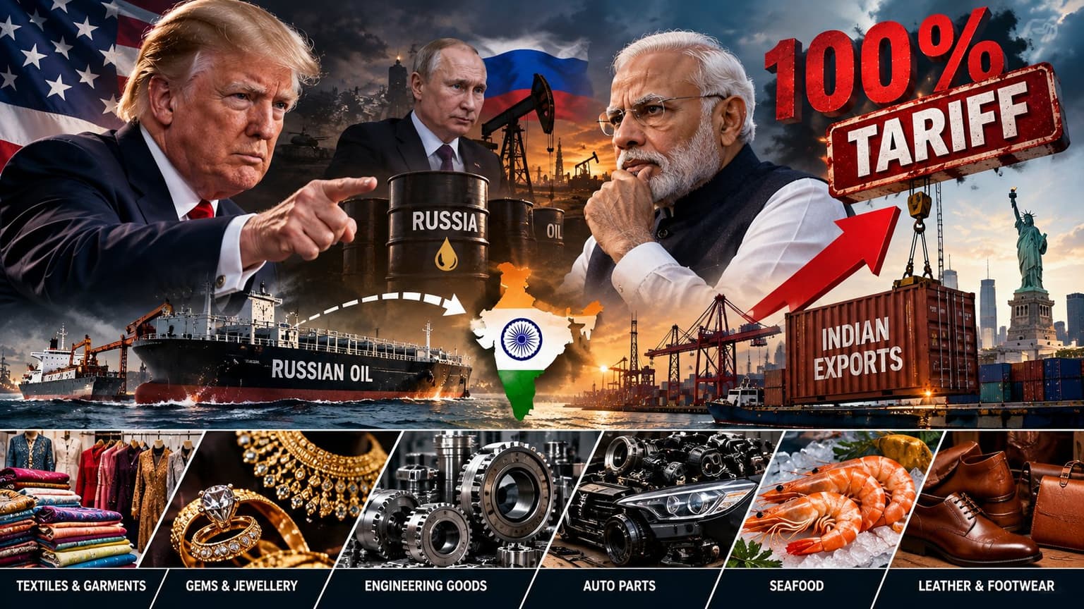 अमेरिका के 100% टैरिफ से भारत पर कितना पड़ेगा असर? जानिए कौन-कौन से सेक्टर होंगे प्रभावित