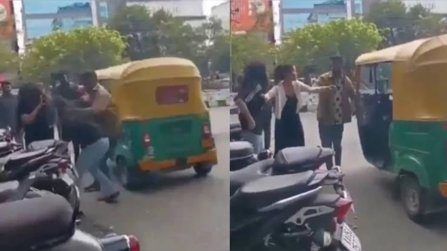 पहले बहस, फिर थप्पड़ों की बरसात! ऑटो ड्राइवर और लड़कियों के बीच किराए को लेकर जमकर हुई मारपीट, देखिए Video 