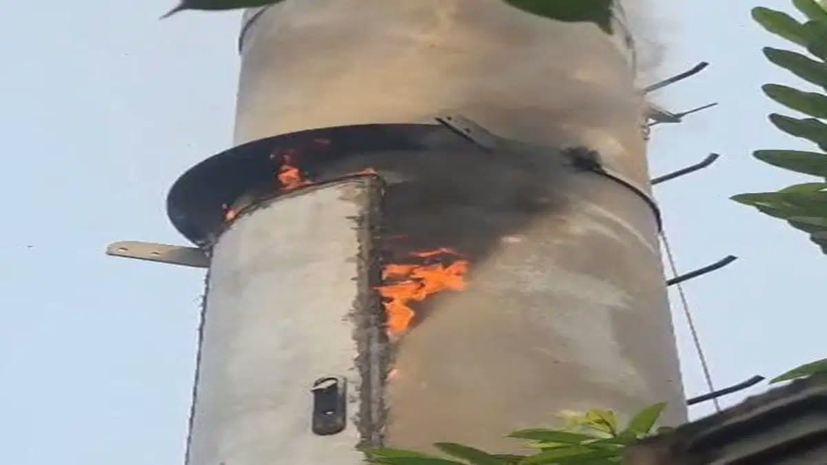 धनबाद: पांडरपाला में मोबाइल टावर में आग से मच गई थी अफरातफरी ,पढ़िए कैसे टला बड़ा हादसा