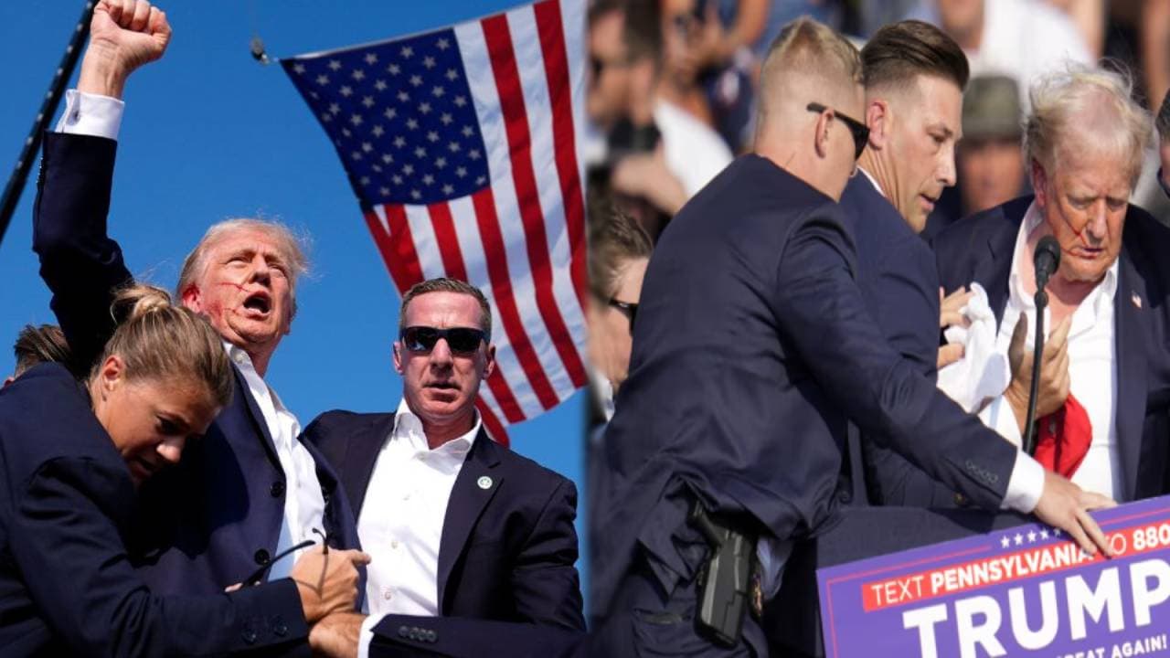बाल-बाल बचे पूर्व अमेरिकी राष्ट्रपति Donald Trump, चुनावी रैली में हुई ताबड़तोड़ फायरिंग, शूटर भी मारा गया