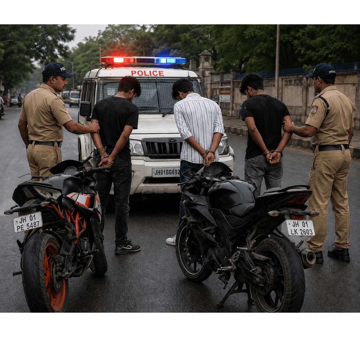 रांची में चल रहा नशे का बड़ा कारोबार, ब्राउन शुगर और चोरी की बाइक संग तीन गिरफ्तार