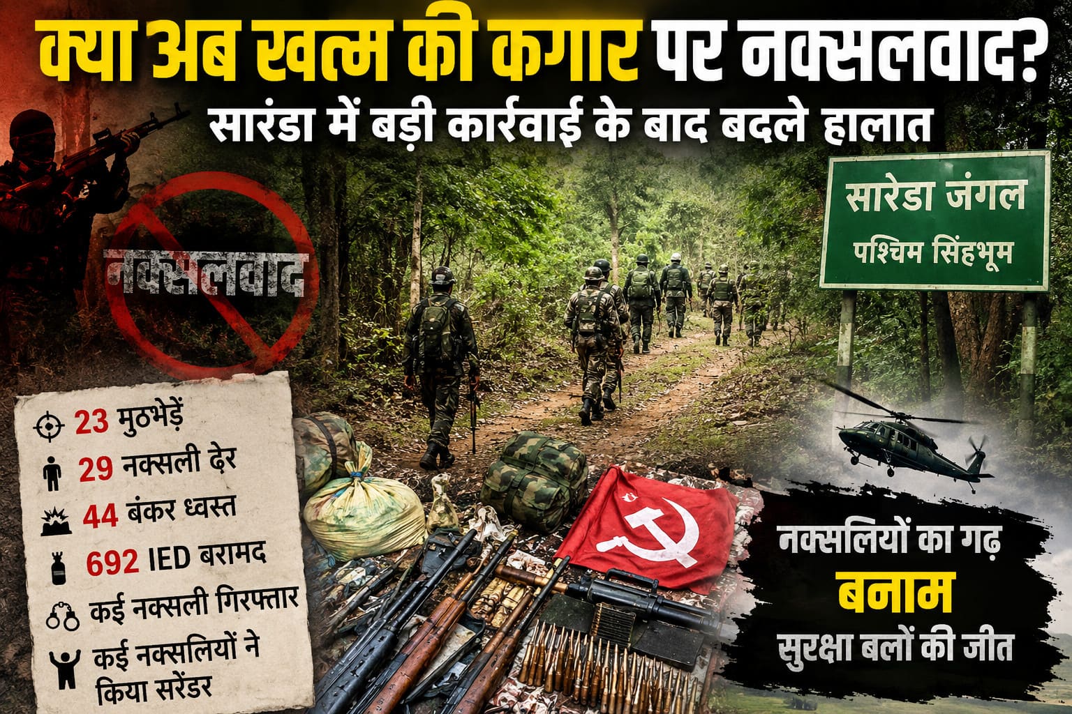 क्या अब खत्म की कगार पर नक्सलवाद? सारंडा में बड़ी कार्रवाई के बाद बदले हालात